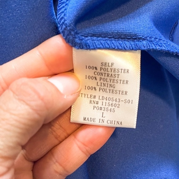 Lush Cold Shoulder Sheer Long Sleeve Dress, Size L - Picture 9 of 12